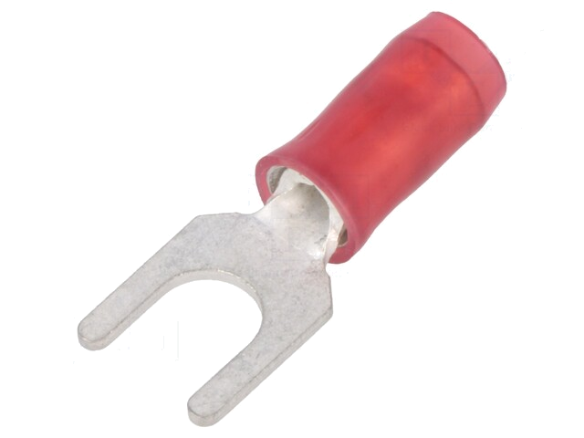 Uiteinde: vork; M4; Ø: 4,3mm; 0,26÷1,65mm2; klemmen; voor draad Uiteinde: vork; M4; Ø: 4,3mm; 0,26÷1,65mm2; klemmen; voor draad